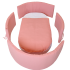 Patut pentru copii oval Italbaby, colectia Evoc, din lemn masiv de fag, evolutiv, Rose cu cadru Grigio - 3