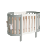 Patut pentru copii oval Italbaby, colectia Evoc, din lemn masiv de fag, evolutiv - 16