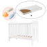 Patut pentru copii BabyMatters Giggles, din lemn masiv, 120x60 cm, cu saltea de cocos inclusa - 1