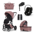Carucior 4 in 1 pentru copii Cavoe Moi+, cu scoica Cybex Cloud G Plus si Baza G, Desert Rose - 1