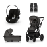 Детска количка 3 в 1 Cavoe Axo Comfort, с кош за носене и Cybex Cloud G Plus, Shadow - 3