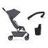 Pachet promotional Joolz Aer 2, cu bara si suport de pahar, Stone grey - 1