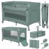 Patut pliant pentru copii Lionelo Ellen 3 in 1, multifunctional, cu laterala culisanta, Green Sage - 2
