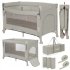 Patut pliant pentru copii Lionelo Ellen 3 in 1, multifunctional, cu laterala culisanta, Beige Sand - 2
