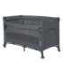 Patut pliant pentru copii Lionelo Ellen 3 in 1, multifunctional, cu laterala culisanta, Grey Concrete - 1