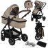 Carucior sport pentru copii Lionelo - Amber 2 in 1 cu landou, multifunctional si accesorizat - Beige Sand - 1