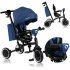 Tricicleta pentru copii Lionelo Tris Plus, multifunctionala, 2 in 1, rotire 360°, Blue Denim - 10
