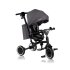 Tricicleta pentru copii Lionelo Tris Plus, multifunctionala, 2 in 1, rotire 360°, Grey Stone - 1