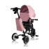 Tricicleta pentru copii Lionelo Tris Plus, multifunctionala, 2 in 1, rotire 360°, Pink Rose - 2
