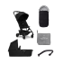 Pachet promotional 2 in 1 Joolz Aer +, cu sac pentru carucior, protectie de ploaie si bara de protectie, Space Black - 1