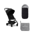 Pachet promotional Joolz Aer +, cu sac pentru carucior si protectie de ploaie, Space Black - 1