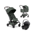 Carucior 3 in 1 Joolz Aer 2, cu landou si scoica auto Baby Safe PRO Style, Forest green - 1