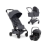 Carucior 3 in 1 Joolz Aer 2, cu landou si scoica auto Baby Safe PRO Style, Stone grey - 1