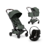 Carucior 3 in 1 pentru copii Joolz Aer 2, cu landou si scoica auto Cloud G Plus, Forest green - 1