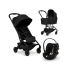 Carucior 3 in 1 pentru copii Joolz Aer 2, cu landou si scoica auto Cloud G Plus, Space black - 1