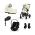 Carucior 4 in 1 Balios S Lux pentru copii, cu landou, scoica auto Cloud G Plus si baza G, Seashell Beige cu cadru Taupe - 1