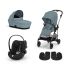 Cybex Melio Καρότσι 3 σε 1 Collection 2024 με Πορτ-μπεμπέ & Κάθισμα Cloud G Plus Stormy Blue - 1