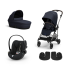 Carucior 3 in 1 Cybex Melio pentru copii, colectia 2024, cu landou si scoica Cloud G Plus, Dark Blue - 1