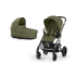 Carucior 2 in 1 Balios S Lux pentru copii, cu landou - Moss Green cu cadru Taupe - 1