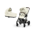 Carucior 2 in 1 Balios S Lux pentru copii, cu landou - Seashell Beige cu cadru Taupe - 1