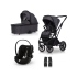 Cavoe Axo Shine 3-в-1 количка с кош за носене и столче за кола Cybex Cloud G i-Size Plus, цвят French Grey - 1