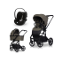 Carucior 3 in 1 pentru copii, Cavoe MOI XL, cu scoica Cybex Cloud G Plus, Moss - 1
