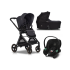 Carucior 3 in 1 pentru copii Cavoe Osis 2.0 multifunctional, cu landou si scoica auto Cybex Aton S2 - Iron - 1