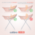 Бебешка вана Colibro SPA 2 в 1 със стойка - Безопасност и ергономичност от 0 месеца - Кристално розова - 5