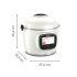 Мултикукър Tefal Cook4Me Touch Pro CY9441F2, 1600W, 6 л, 15 програми, 250 рецепти, сензорен екран, бял - 5