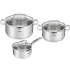 Set 6 piese Tefal Duetto+ G719S655, oale 20/24cm, cratita 16cm, inox, inductie - 1
