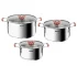 Σετ 6 τεμαχίων Tefal Opti'Space G720S674, κατσαρόλα 18cm, κατσαρόλες 20/24cm, από ανοξείδωτο ατσάλι, επαγωγική - 1