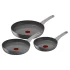Σετ 3 τηγανιών Tefal Renew ON C4279132, 20/24/28 cm, ανακυκλωμένο αλουμίνιο, κεραμική επίστρωση, θερμοσήμα, επαγωγικό, γκρι - 1