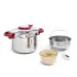 Χύτρα ταχύτητας Tefal ClipsoMinut Perfect P4620733, 6 λίτρα, επαγωγική, ανοξείδωτο ατσάλι, αφαιρούμενος χρονοδιακόπτης, 5 συστήματα ασφαλείας, ασημί - 1