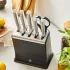 Tefal Eversharp Pro K2977S44 Σετ 6 τεμαχίων και βάση, γερμανικό ανοξείδωτο ατσάλι, ενσωματωμένο σύστημα ακονίσματος, μαύρο/ασημί - 4