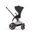 Carucior 2 in 1 pentru copii Cybex E-Priam Comfort, electric, premium, Sepia Black cu cadru Rosegold - 14