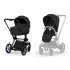 Carucior 2 in 1 pentru copii Cybex E-Priam Comfort, electric, premium, Sepia Black cu cadru Matt Black - 1