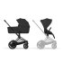 Carucior 2 in 1 pentru copii Cybex E-Priam Comfort, electric, premium, Sepia Black cu cadru Matt Black - 2