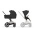 Carucior 2 in 1 pentru copii Cybex Priam Comfort, premium, Sepia Black cu cadru Rosegold - 2