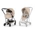Carucior 2 in 1 pentru copii Cybex Mios Comfort, premium, Cozy Beige cu cadru Matt Black - 1
