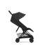 Carucior sport pentru copii Cybex Coya Comfort, compact, premium, Sepia Black cu cadru Matt Black - 2