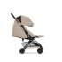 Carucior sport pentru copii Cybex Coya Comfort, compact, premium,  Cozy Beige cu cadru Matt Black - 3