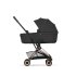 Carucior 2 in 1 pentru copii Cybex Coya Comfort, compact, premium, Sepia Black cu cadru Rosegold - 2