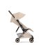 Carucior pentru copii Cybex Coya Style, compact, premium, Cozy Beige cu cadru Rosegold - 3