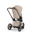 Carucior 2 in 1 pentru copii Cybex Priam Style, premium, Cozy Beige cu cadru Rosegold - 9