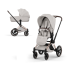 Carucior 2 in 1 pentru copii Cybex Priam Style, premium, City Grey cu cadru Rosegold - 1