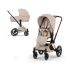 Carucior 2 in 1 pentru copii Cybex Priam Style, premium, Cozy Beige cu cadru Rosegold - 1