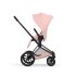 Carucior 2 in 1 pentru copii Cybex Priam Style, premium, Peach Pink cu cadru Matt Black - 4