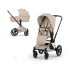 Carucior 2 in 1 pentru copii Cybex Priam Style, premium, Cozy Beige cu cadru Chrome - 1