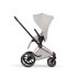 Carucior 3 in 1 pentru copii Cybex Priam Style, cu landou si scoica Cloud T Plus, City Grey cu cadru Rosegold - 6
