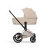 Carucior 3 in 1 pentru copii Cybex Priam Style, cu landou si scoica Cloud T Plus, Cozy Beige cu cadru Rosegold - 3